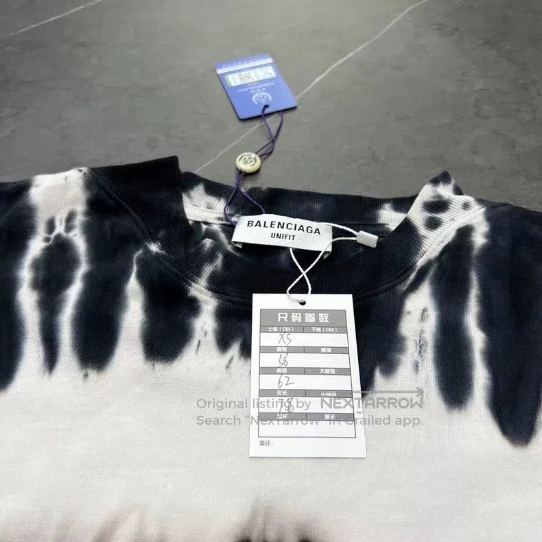 Balenciaga Balenciaga Tie-Dye Heart Logo Short-Sleeve T-Shirt Size US XS / EU 42 / 0 - 3 Thumbnail