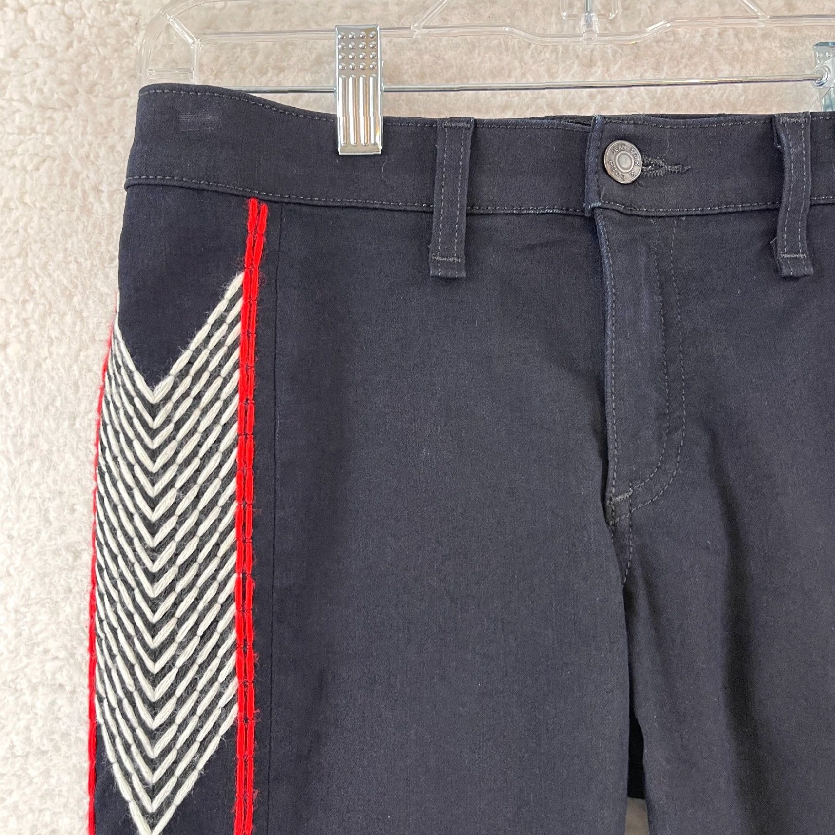 Rag & Bone rag & bone Raja Midnight Denim Embroidered Side Stretch Ankle Jeans Womens 27 Size 27" / US 4 / IT 40 - 4 Thumbnail