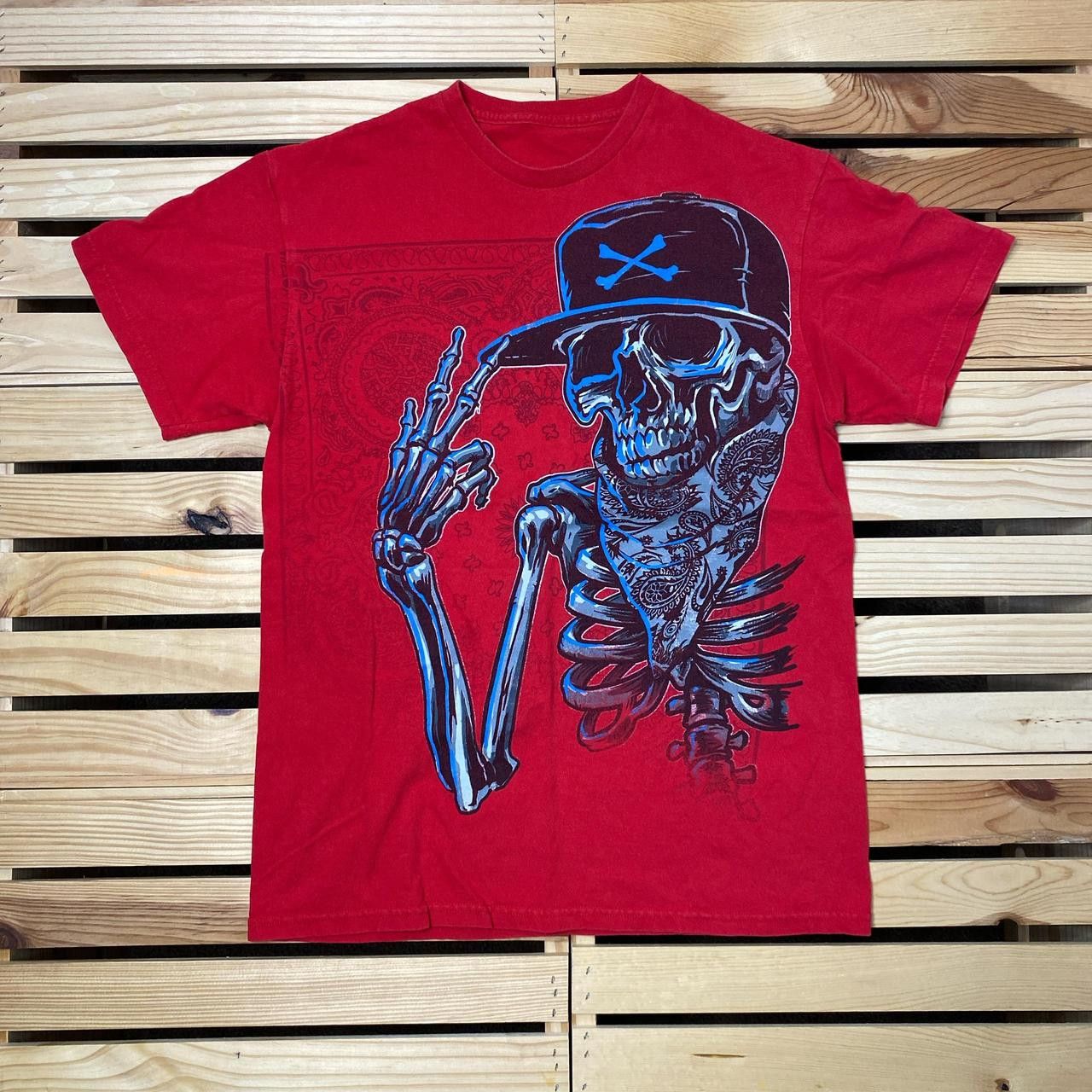 Other Urban Skeleton Red Y2K Hip Hop Tee Size Medium Size US M / EU 48-50 / 2 - 1 Thumbnail