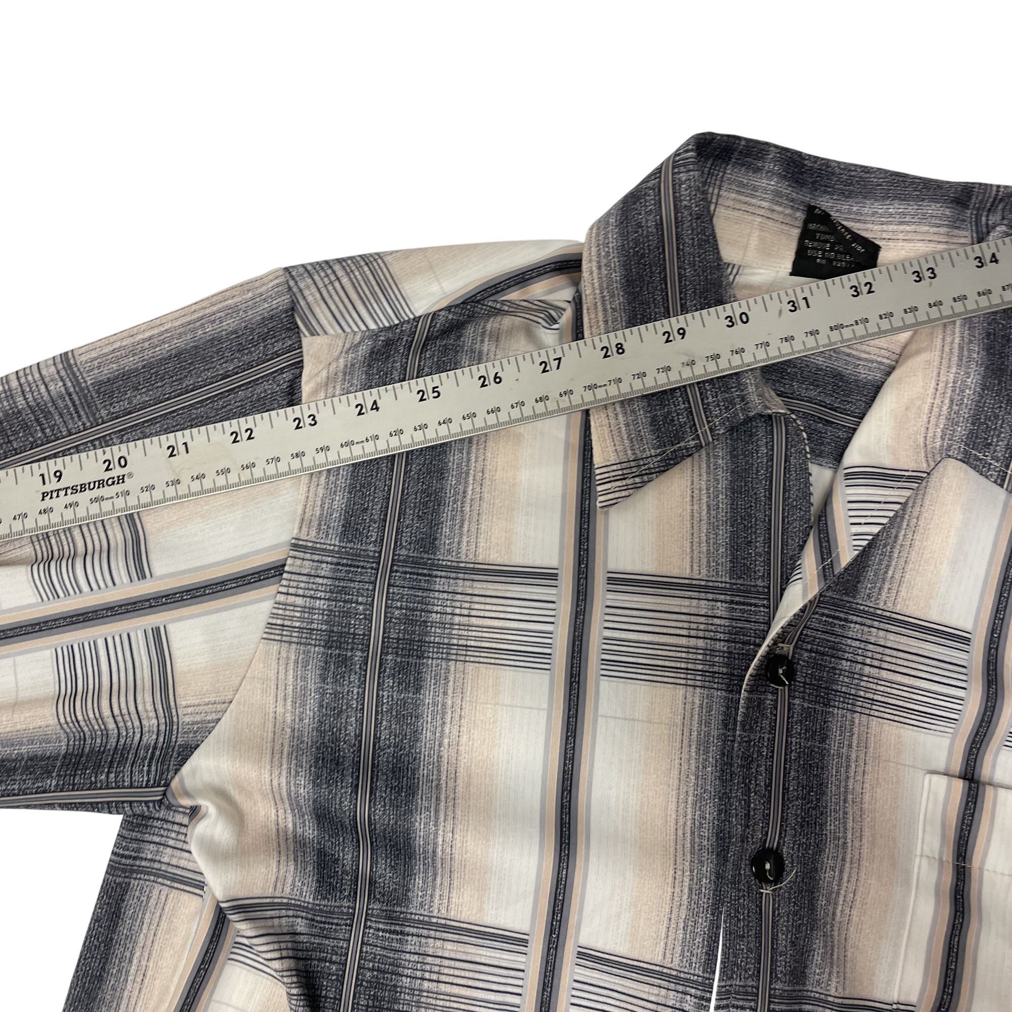 Other Vtg Joel SHADOW PLAID Butterfly Collar Mod Disco Shirt Size US M / EU 48-50 / 2 - 5 Thumbnail