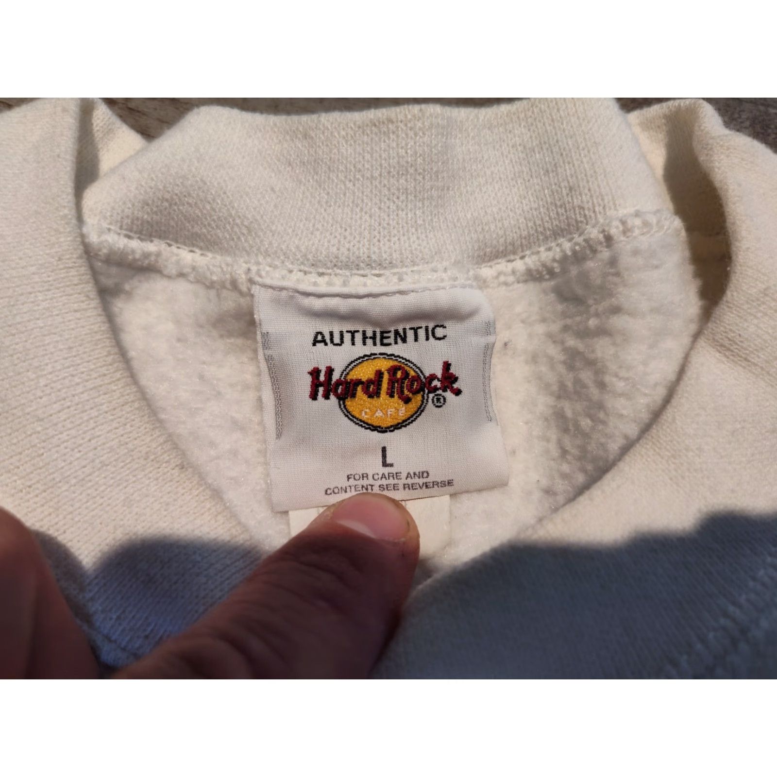 Hard Rock Cafe Vintage Hard Rock Cafe Atlanta Crewneck Sweatshirt White Large Made In USA Size US L / EU 52-54 / 3 - 7 Thumbnail