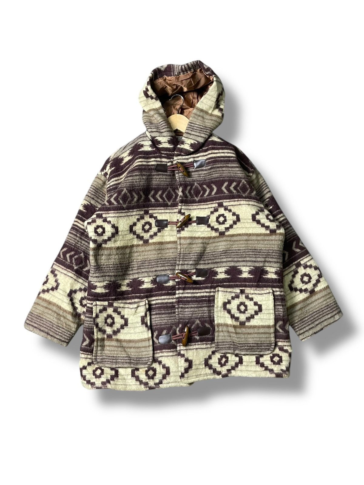 Japanese Brand × Vintage Japanese Brand Abstract Duffle Hooded Jacket (66) Size US M / EU 48-50 / 2 - 1 Thumbnail