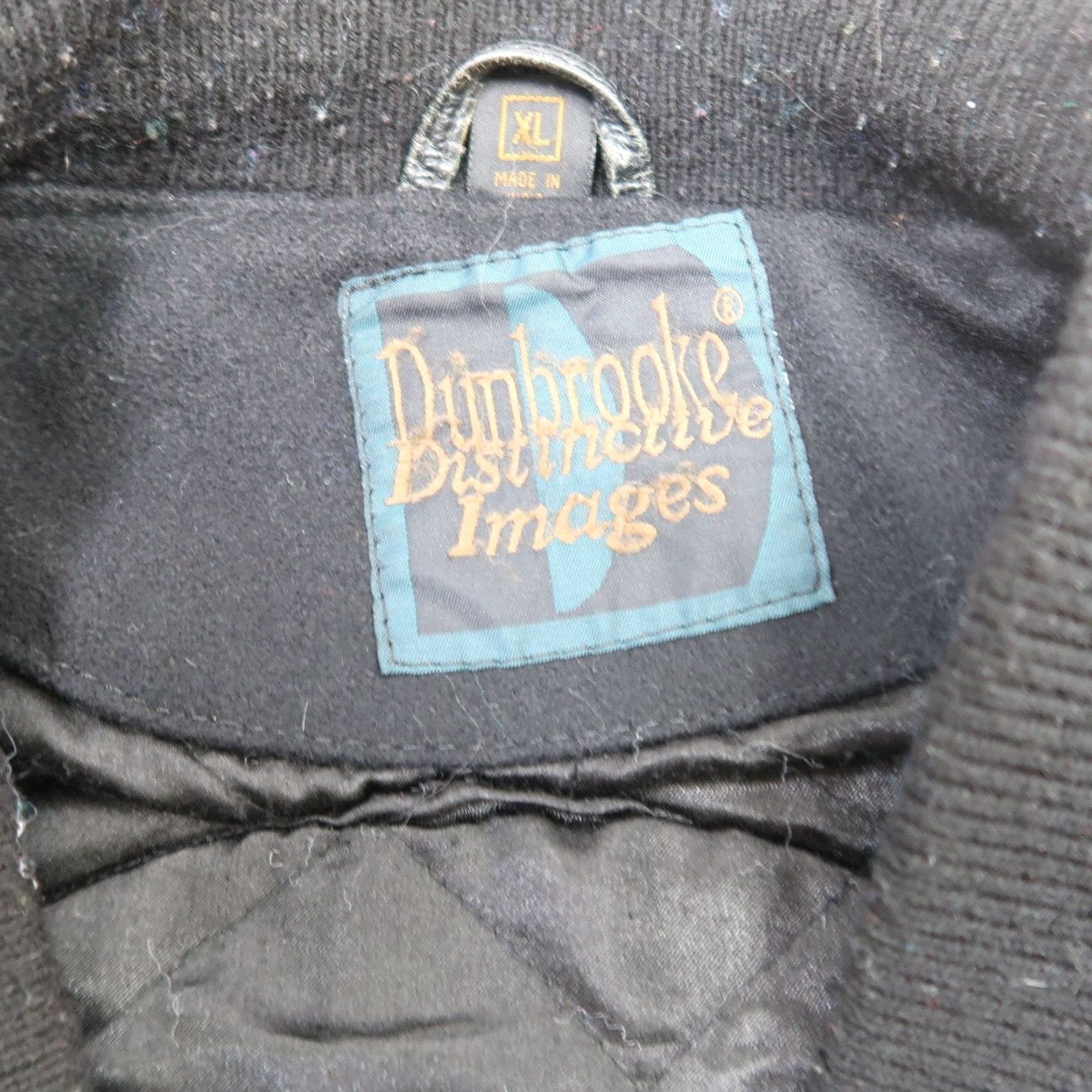 Dunbrooke VINTAGE Dunbrooke Lennox Bomber Jacket Wool and Leather Black XL Men’s 90s Snap Closure Size US XL / EU 56 / 4 - 5 Thumbnail