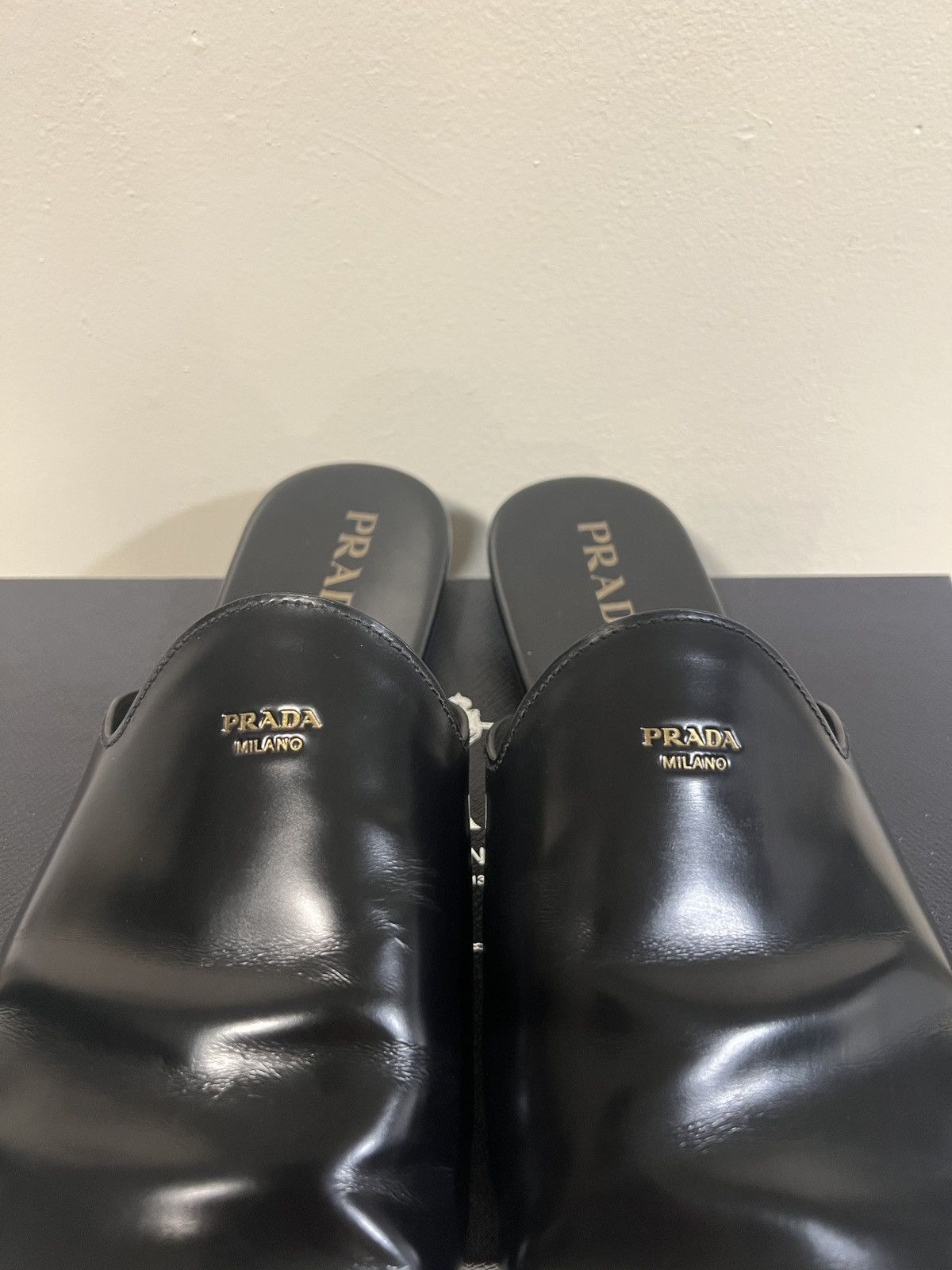 Prada Prada Brushed Leather Slipper Mules Size US 10 / EU 43 - 7 Thumbnail
