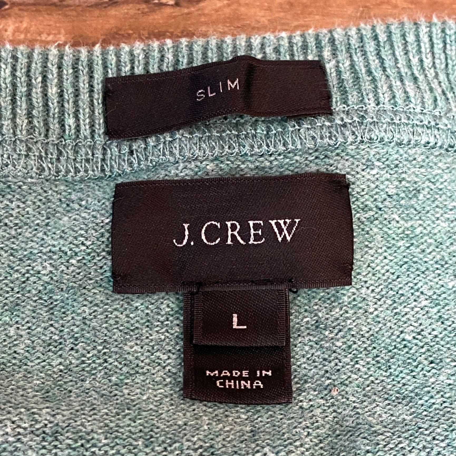 J.Crew J.Crew Mens Slim Fit Crewneck Sweater Green Marled Knit Large L Lightweight Size US L / EU 52-54 / 3 - 3 Thumbnail