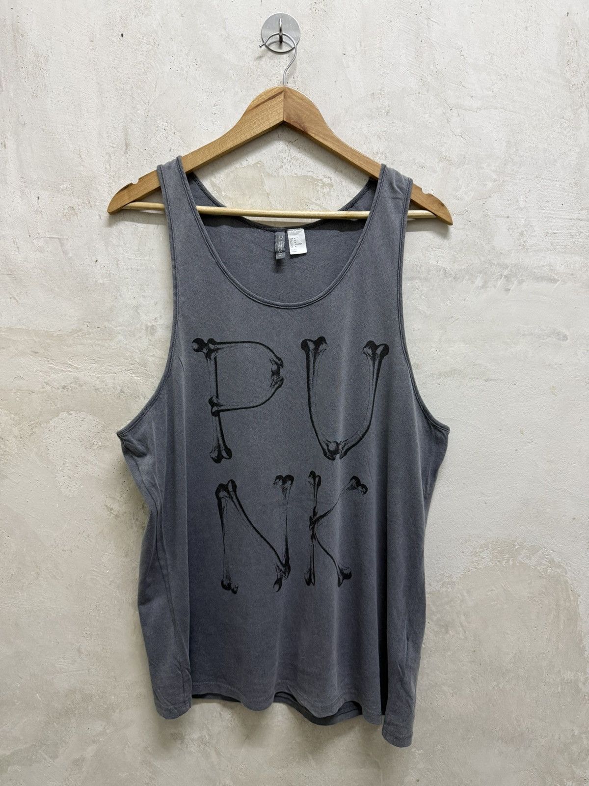 Vintage 🦴 Distressed Bone Punk Tank Top Tee Size US S / EU 44-46 / 1 - 1 Thumbnail