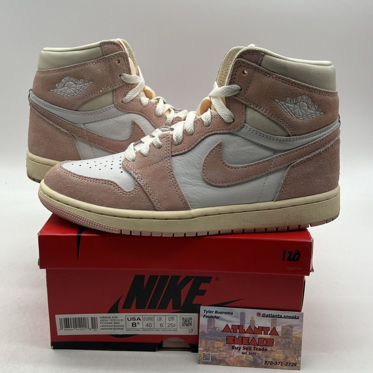 Jordan Brand Wmns air Jordan 1 high washed pink Size US 8.5 / EU 41-42 - 1 Thumbnail