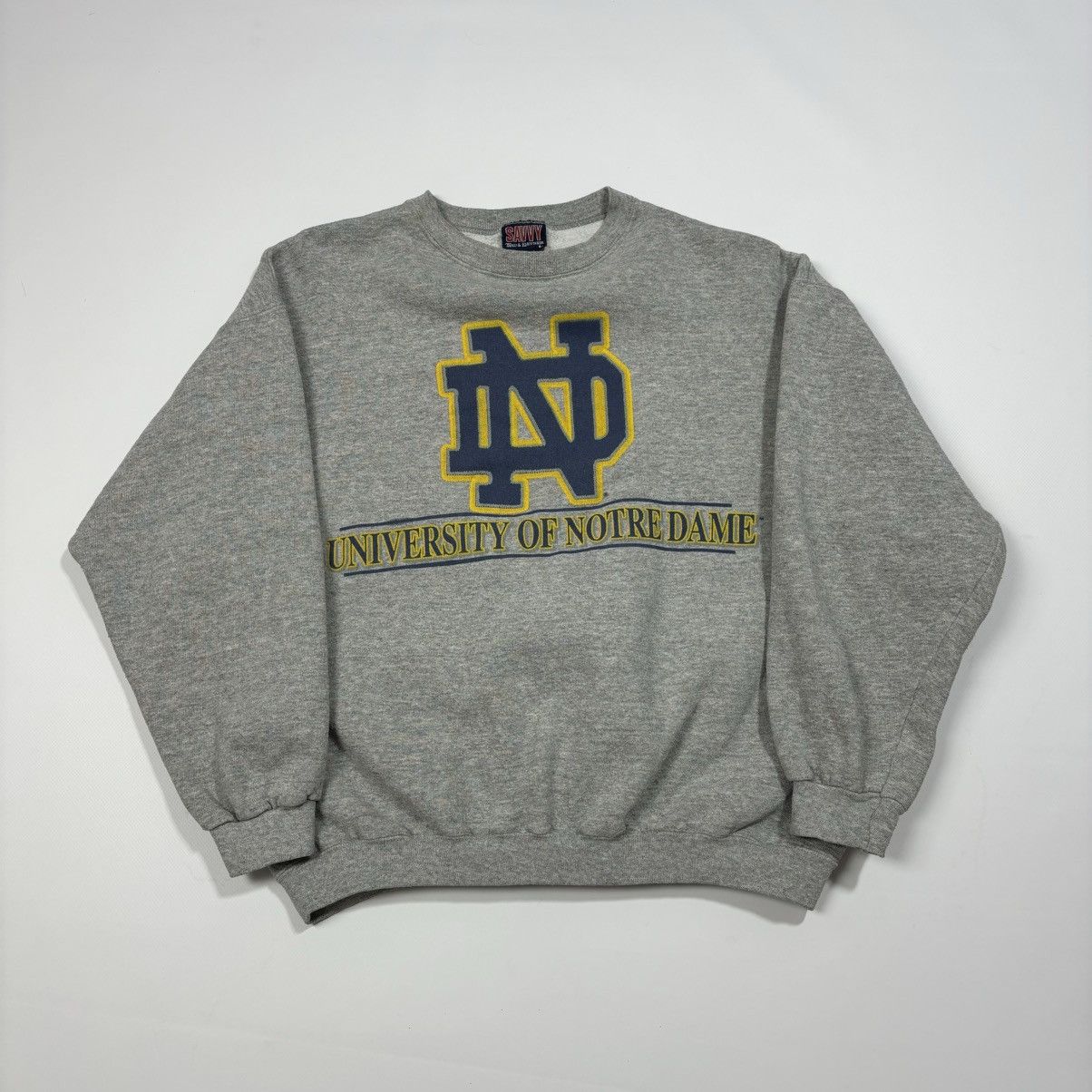 Vintage Vintage sweatshirt university of Notredame grey large USA Size L / US 10 / IT 46 - 1 Thumbnail