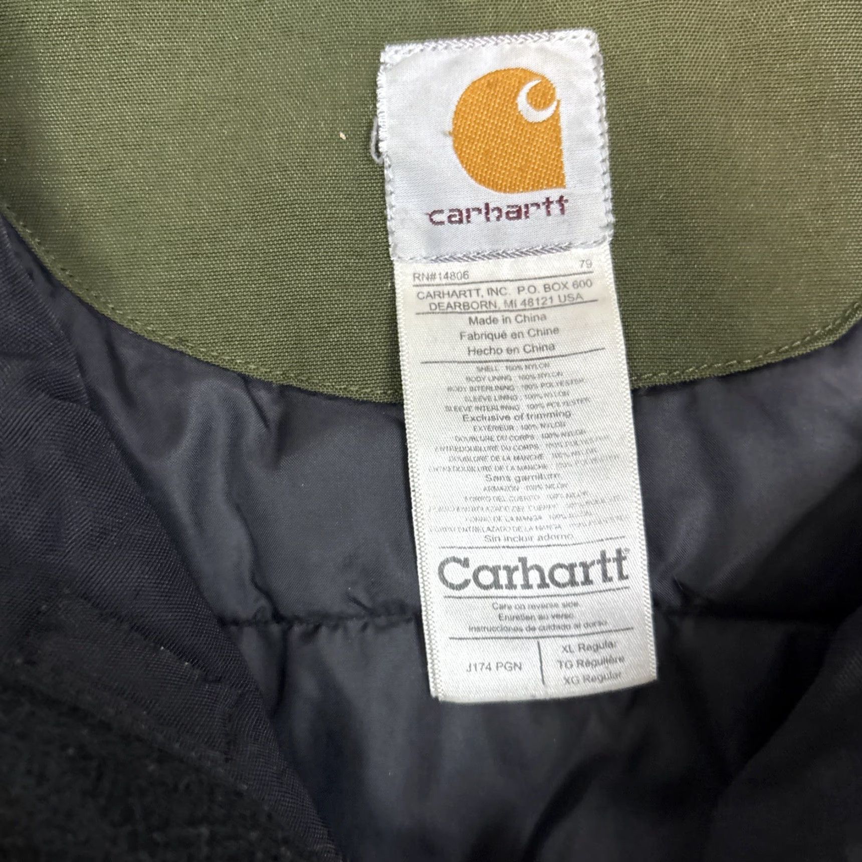 Carhartt VINTAGE Carhartt J 174 Heavyweight Green Canvas Duck Parka Coat Zip/Snap Up Men’s XL Parka Mens XXL? Size US XL / EU 56 / 4 - 2 Thumbnail