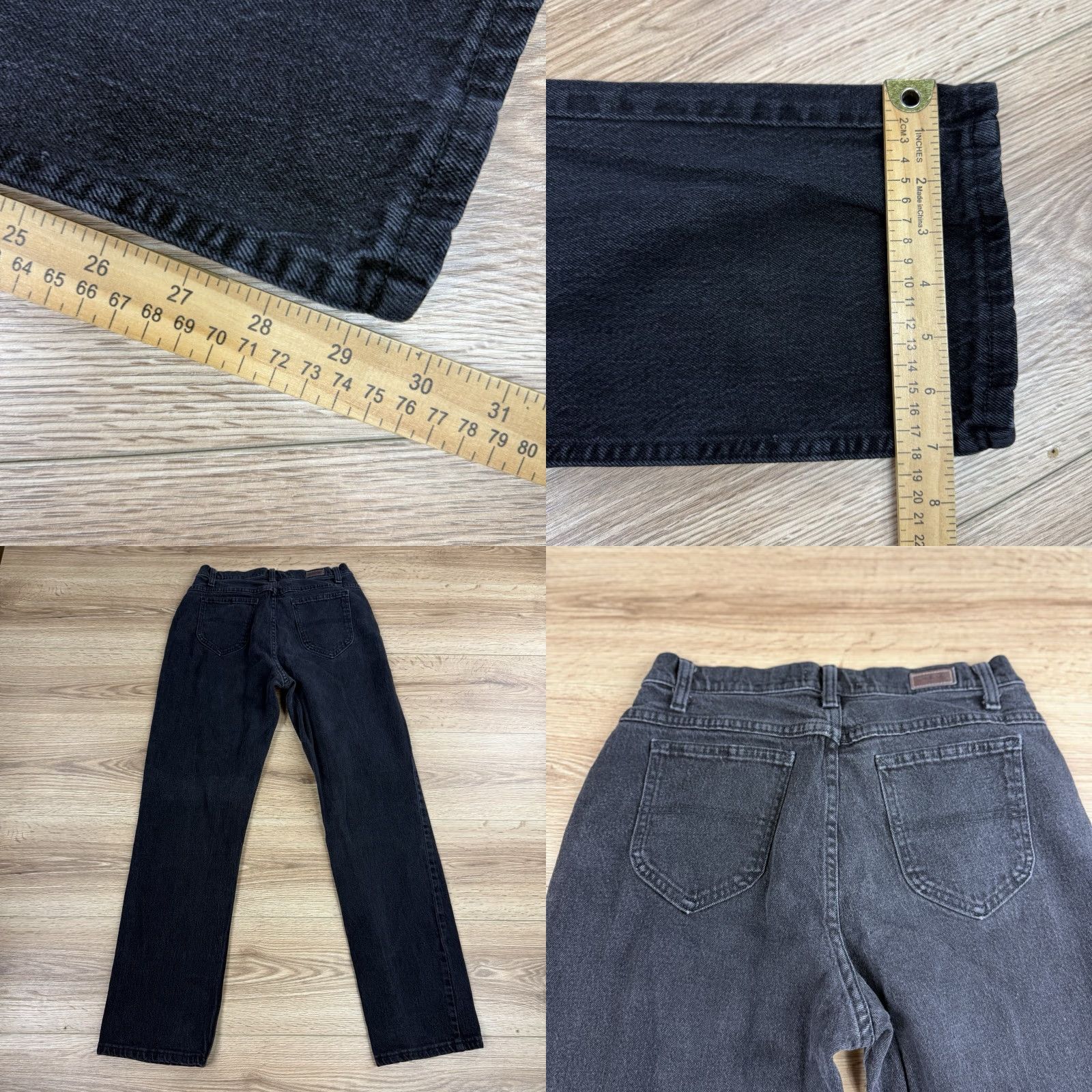 Lee Riders By Lee Womens Black Jeans Relaxed Stretch Size 10M 30 Inseam High Rise Mom Jeans Size 32" / US 10 / IT 46 - 8 Thumbnail
