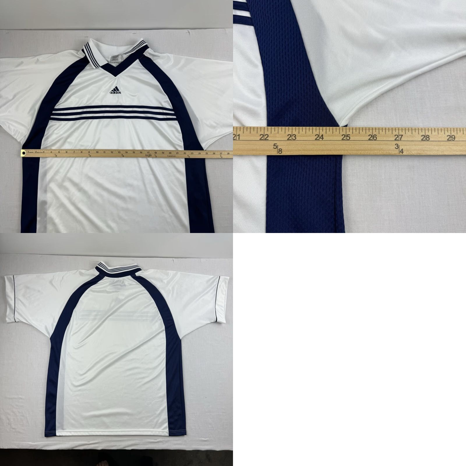 Adidas Vintage Adidas Athletic Shirt Adult XL White Collared Sports Soccer 90s USA Size US XL / EU 56 / 4 - 8 Thumbnail