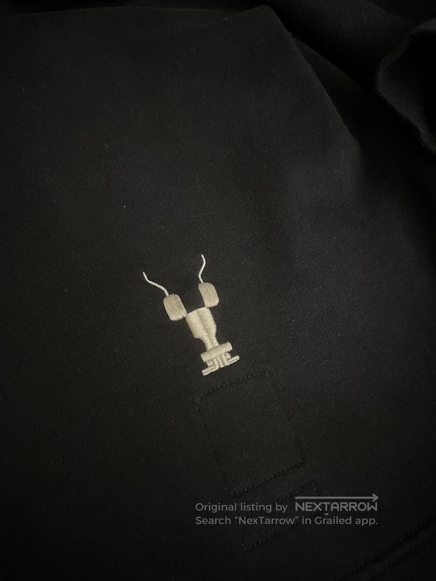 Rick Owens Rick Owens Black Hoodie with Embroidery. Size S / US 4 / IT 40 - 4 Thumbnail