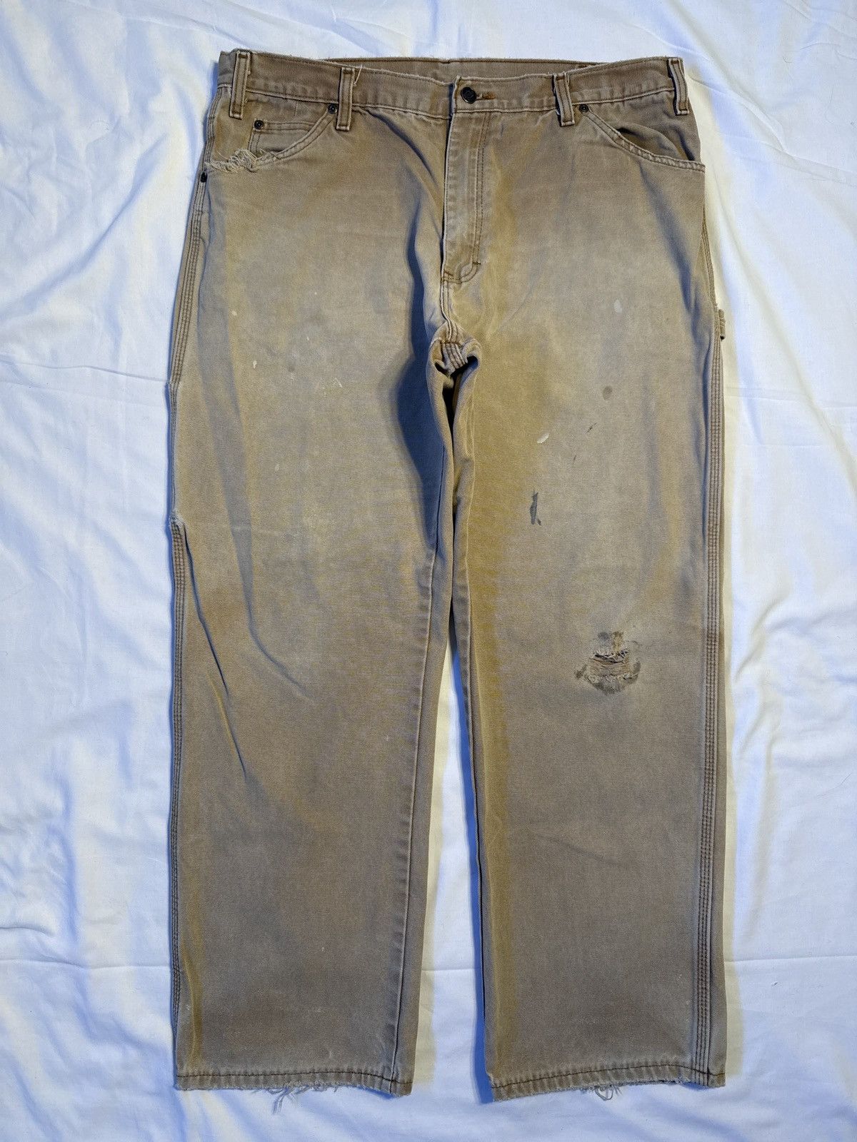 Vintage Dickies Faded Distressed Tan Carpenter Work Pants