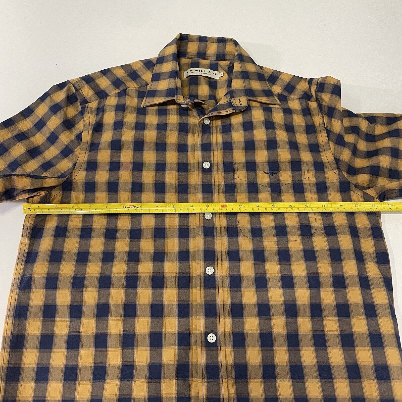 R.M. Williams RM Williams Men’s Small Checkered S/S Shirt Blue EUC Size US S / EU 44-46 / 1 - 8 Thumbnail