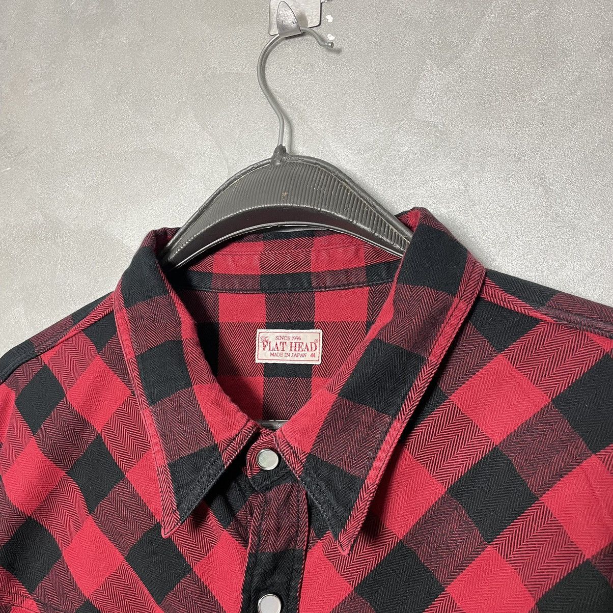 The Flat Head The Flat Head Ombré Check Western Shirt Black/Red Size US L / EU 52-54 / 3 - 6 Thumbnail