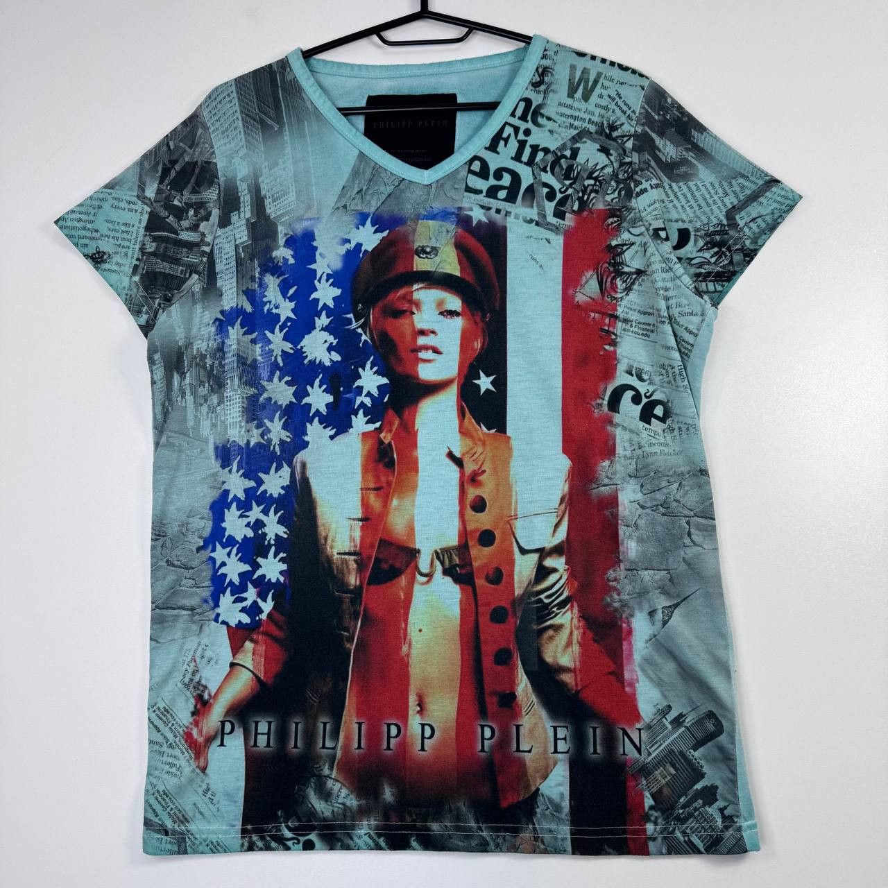 Philipp Plein Philipp Plein Graphic T-Shirt USA Flag Designer Luxury M Size US M / EU 48-50 / 2 - 1 Thumbnail