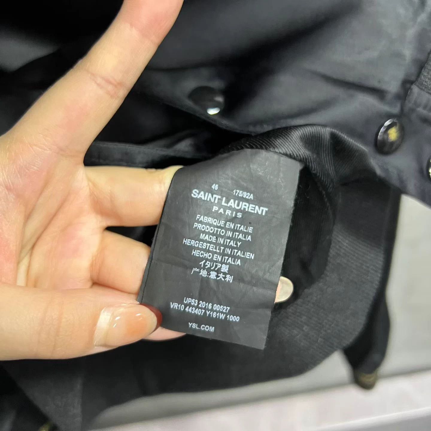 Saint Laurent Paris Saint Laurent black stand-collar buttoned baseballjkt 46 Size US S / EU 44-46 / 1 - 4 Thumbnail