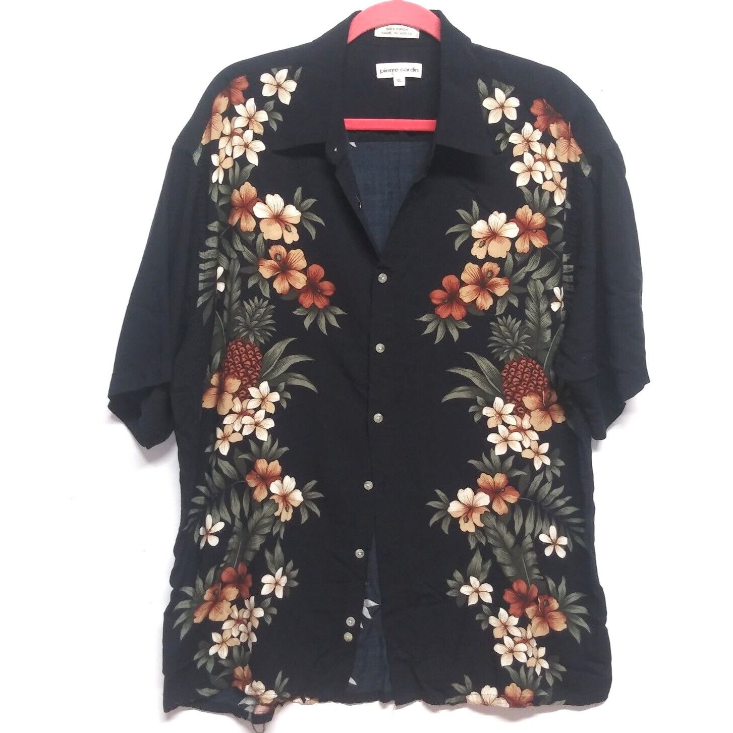 Pierre Cardin VTG Pierre Cardin Hawaiian Camp Shirt Pineapple Floral Print Size US XL / EU 56 / 4 - 1 Thumbnail