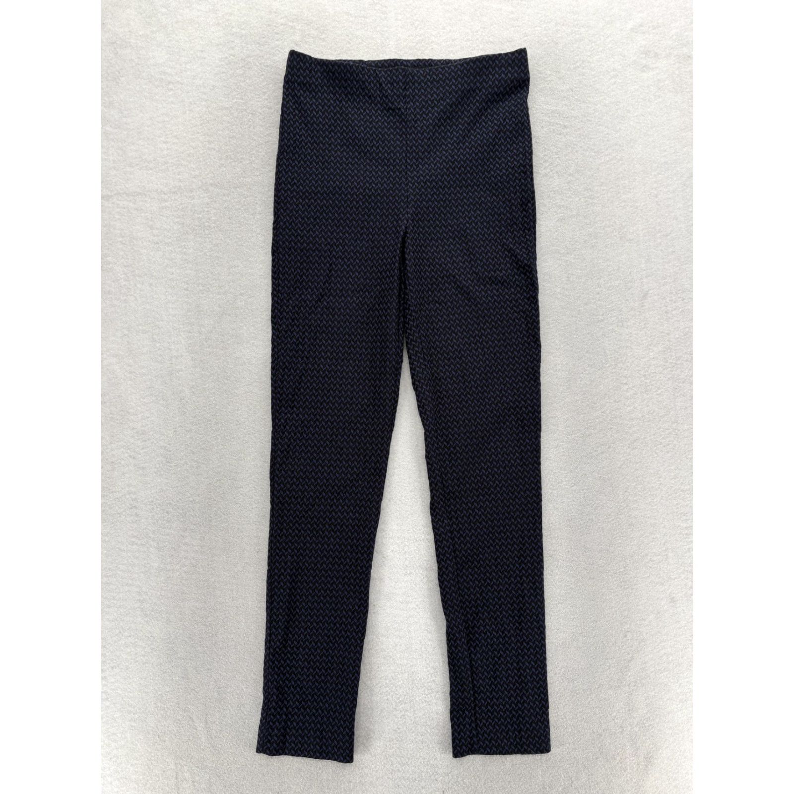 Joseph Ribkoff Joseph Ribkoff Pants Womens 6 Black Blue Geometric Pull On Ankle Stretch Career Size 28" / US 6 / IT 42 - 2 Thumbnail