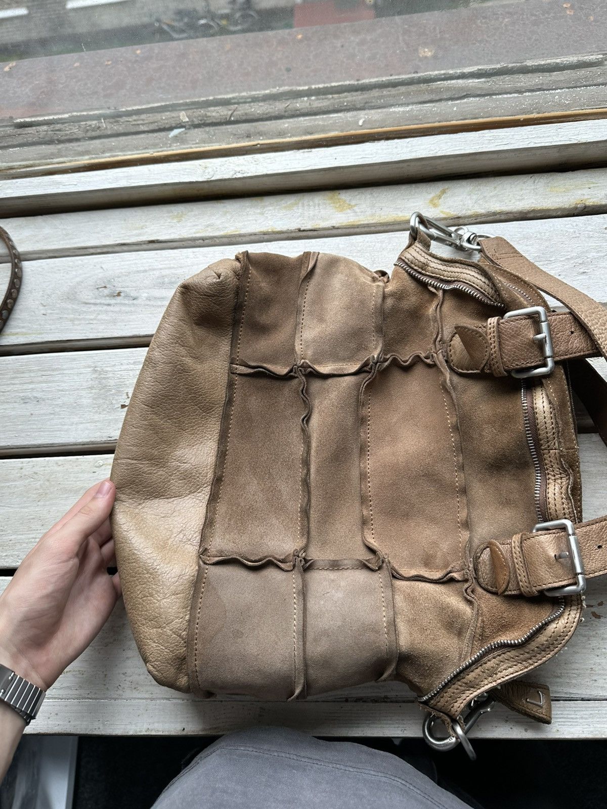 LIEBESKIND BERLIN 🚨Y2K AVANT-GARDE 🚨patchwork Germany style hand bag Y2K 90s Size ONE SIZE - 6 Thumbnail