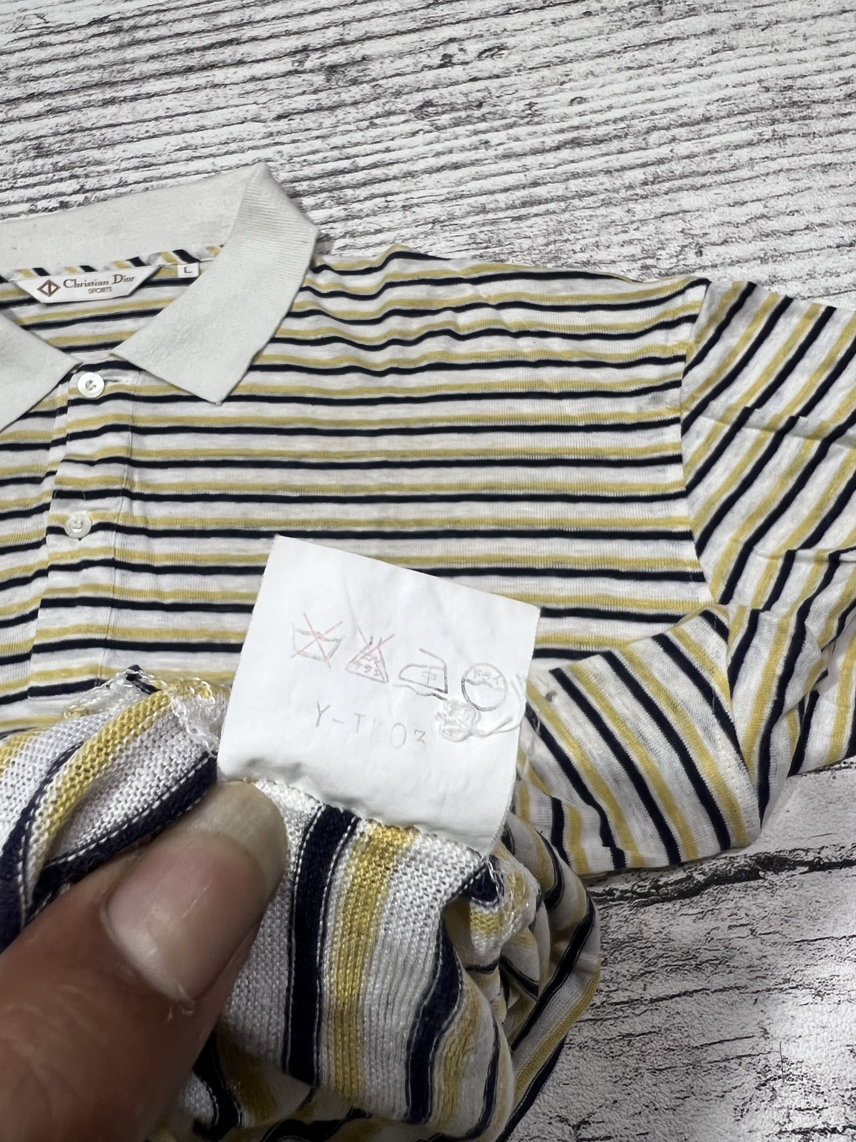 Christian Dior Monsieur 2000s Dior Sports Stripe Oversized Polo Shirt Size US L / EU 52-54 / 3 - 6 Thumbnail