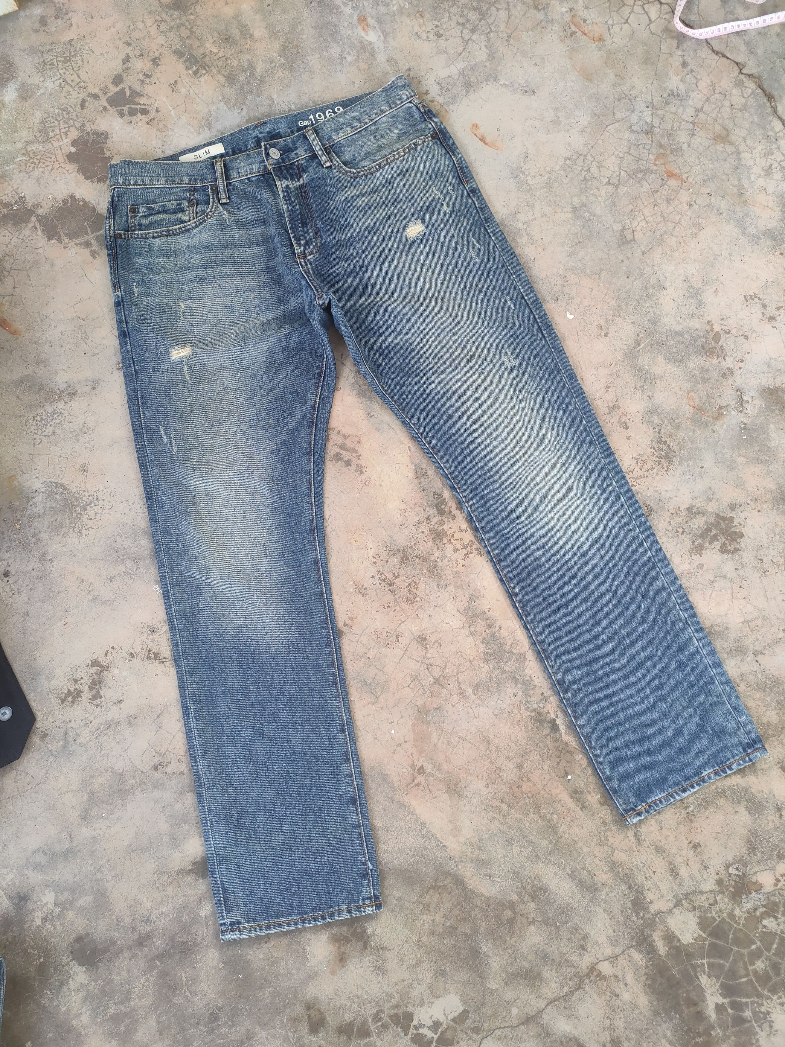 Gap W35 VINTAGE GAP FADED DISTRESSED JEAN DENIM PANTS Size US 35 - 2 Thumbnail