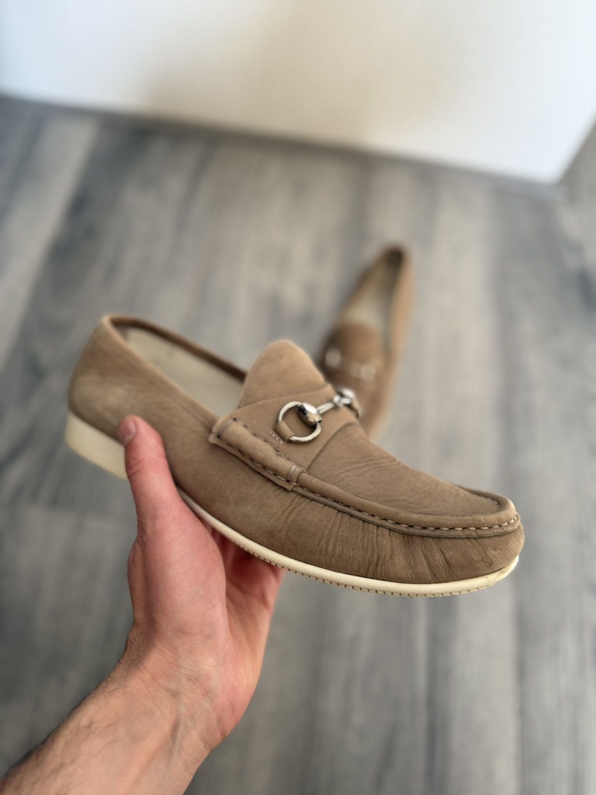 Gucci Gucci Horsebit Loafers in Beige Leather – Size 9.5 Size US 9.5 / EU 42-43 - 7 Thumbnail