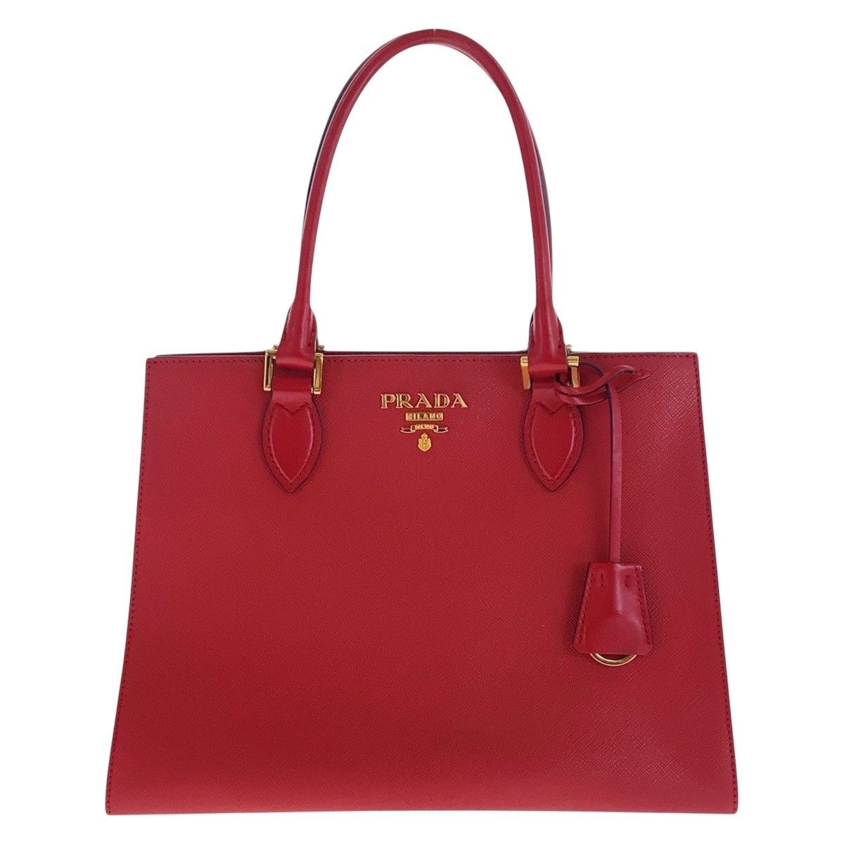 Prada Prada Saffiano Leather 2Way Bag Leather Tote Bag 501996 in Red, Women's