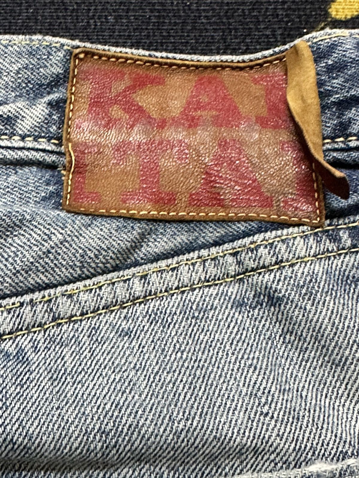 Kapital Vintage Kapital Selvedge Button Fly Faded Whiskers Denim Size US 30 / EU 46 - 9 Thumbnail
