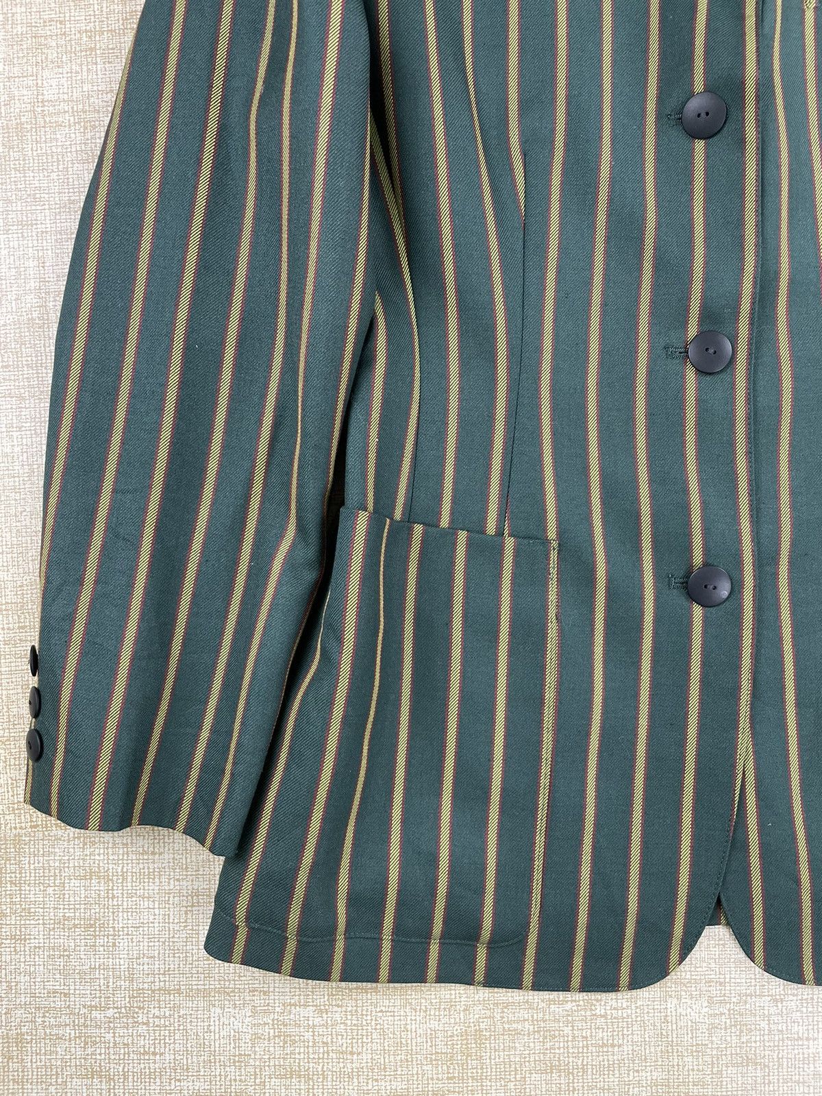 Jean Paul Gaultier 🔥Jean Paul Gaultier Junior Green Stripes Jacket Size US M / EU 48-50 / 2 - 6 Thumbnail