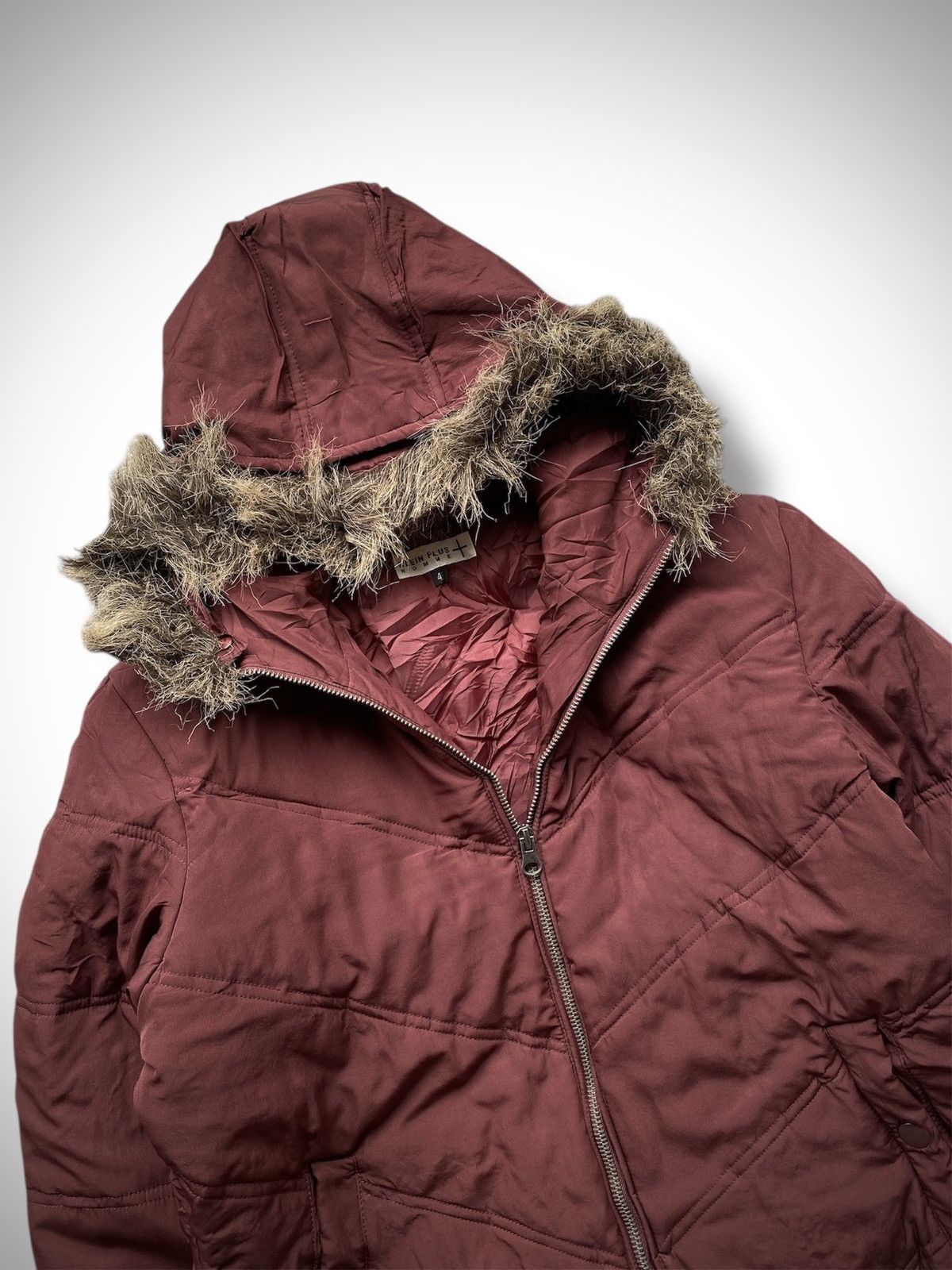 Japanese Brand 🔥Klein Plus Homme Fur Jacket maroon Japanese brand Size US M / EU 48-50 / 2 - 3 Thumbnail