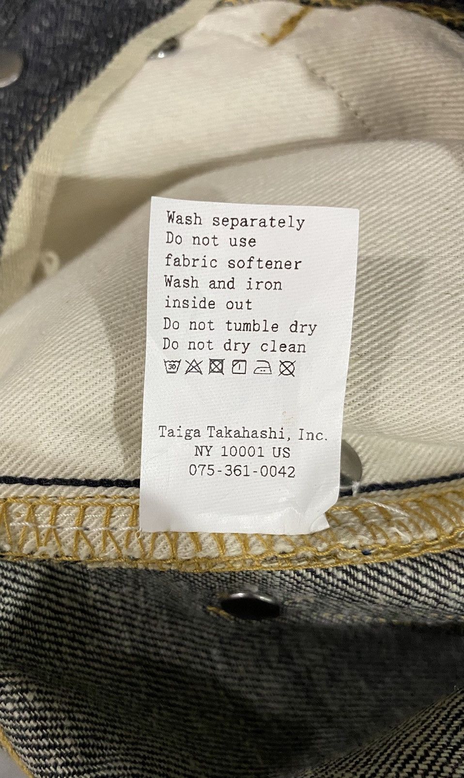 Taiga Takahashi Taiga Takahashi Lot. 704 Selvedge Denim Trousers Size US 30 / EU 46 - 6 Thumbnail
