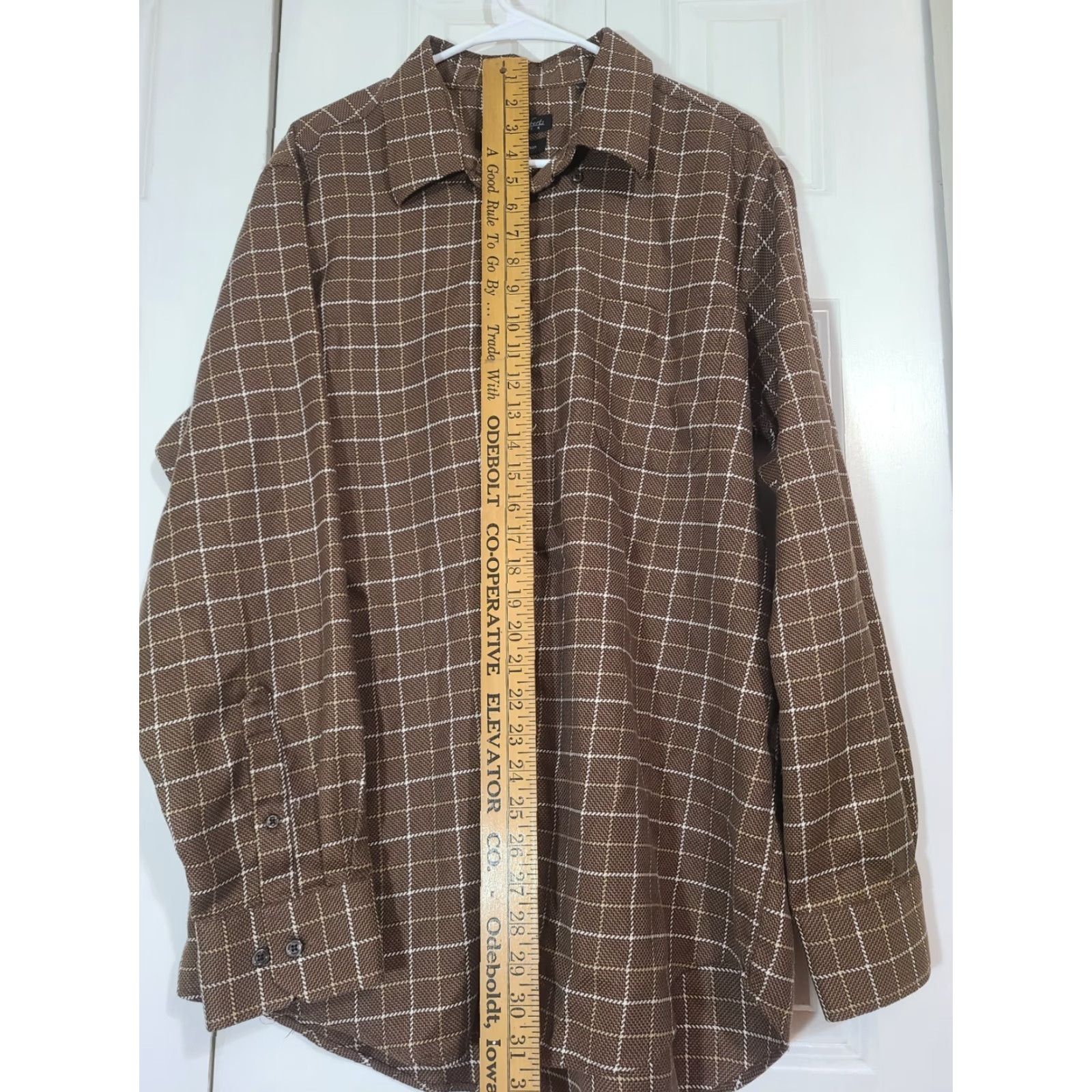 Greats VINTAGE Mens Kenneth Roberts Platinum Long Sleeve Brown Plaid XL Shirt Great Condition Size US XL / EU 56 / 4 - 6 Thumbnail