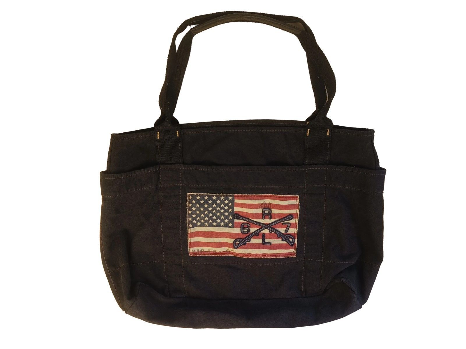 Polo Ralph Lauren Polo Jeans Co. PRL American Flag Patch Canvas Denim Tote Bag Size ONE SIZE - 1 Thumbnail
