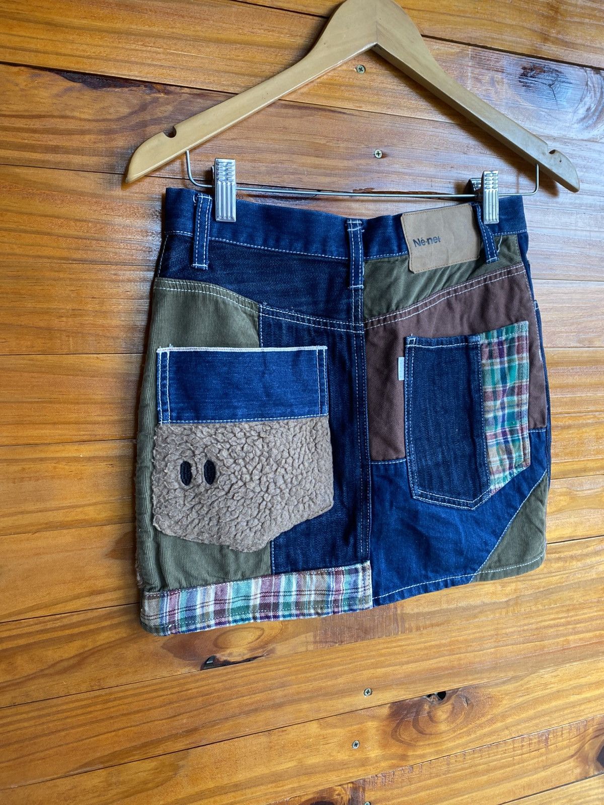 Ne-Net Ne-net Patchwork Denim Mini Skirt Designer Avant-Garde Size 26" / US 2 / IT 38 - 11 Thumbnail