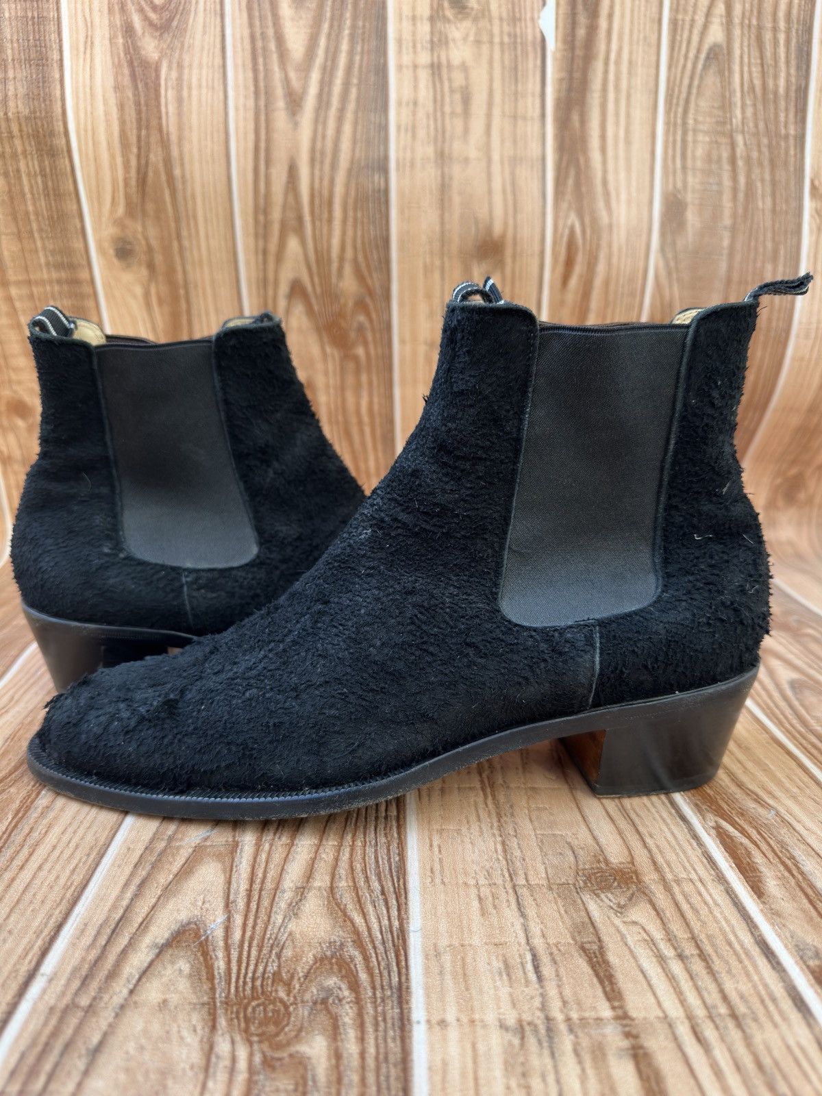 Helmut Lang Helmut Lang 2000’s Cuban Heel Boots in Roughed out Suede Size US 8.5 / EU 41-42 - 8 Thumbnail