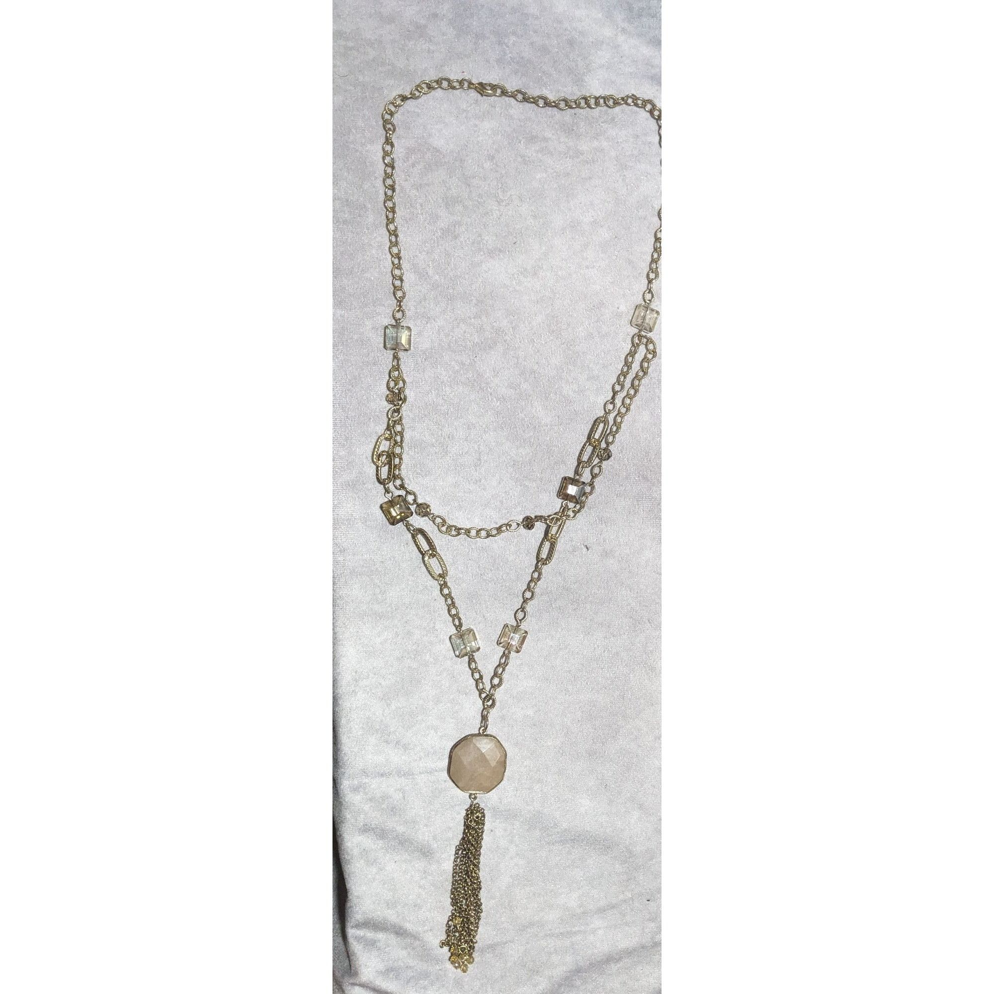 Other Gold Glam Long Layered Pendant & Tassel Necklace Size ONE SIZE - 8 Thumbnail