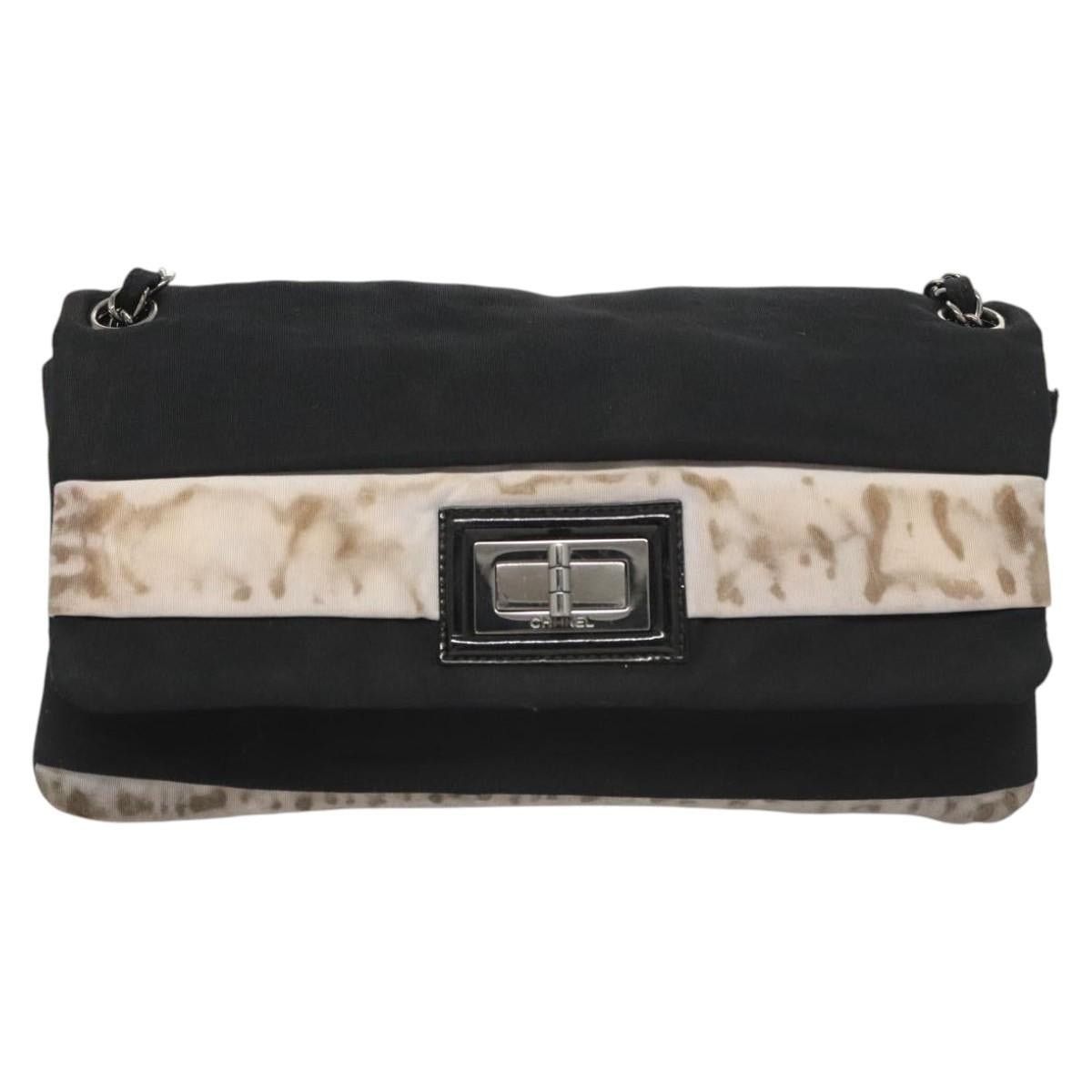 Chanel CHANEL Chain Shoulder Bag Nylon Black Silver CC Size ONE SIZE - 13 Thumbnail