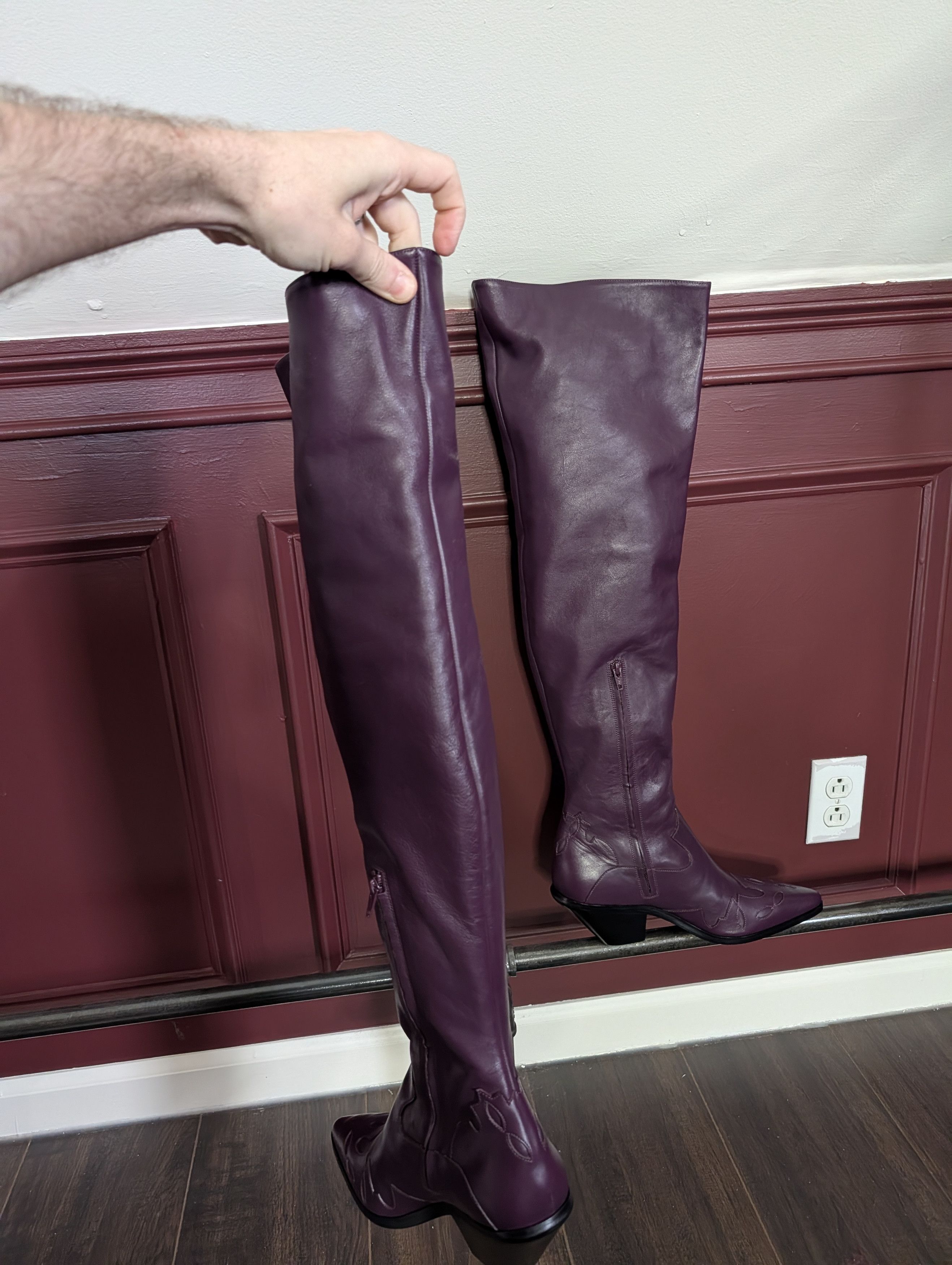 Enfants Riches Deprimes CRAZY RARE Midnight Cowboy Boots Eggplant Knee High 42 Size US 9 / EU 42 - 6 Thumbnail