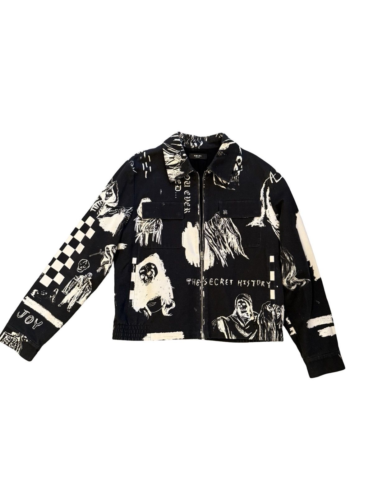 Amiri Amiri X Wes Lang Sacrifices Jacket Black White | Grailed