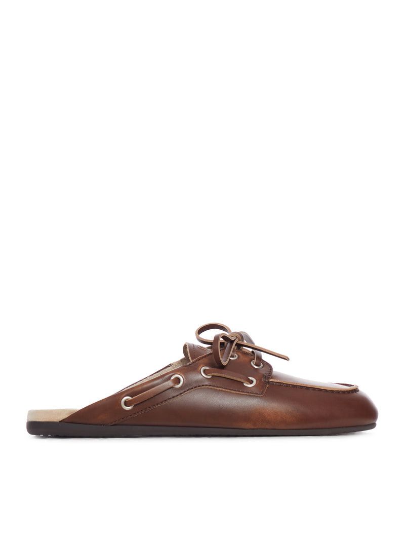 Miu Miu SABOT IN SMOOTH DÉLAVÉ LEATHER Size US 10 / IT 40 - 1 Thumbnail