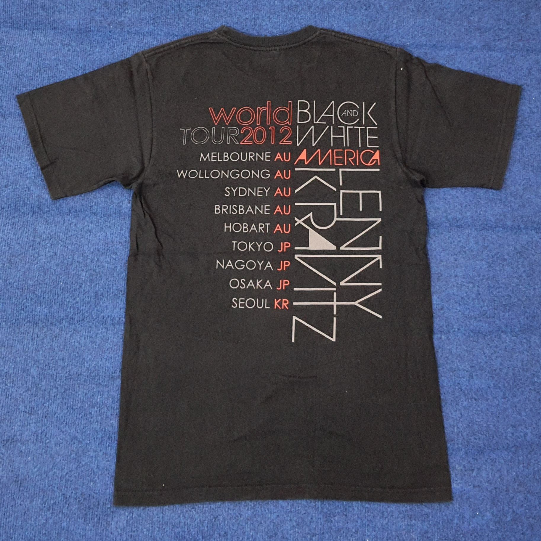 Band Tees Vintage Lenny Kravitz Black and White World Tour C259N60 Size US S / EU 44-46 / 1 - 2 Thumbnail