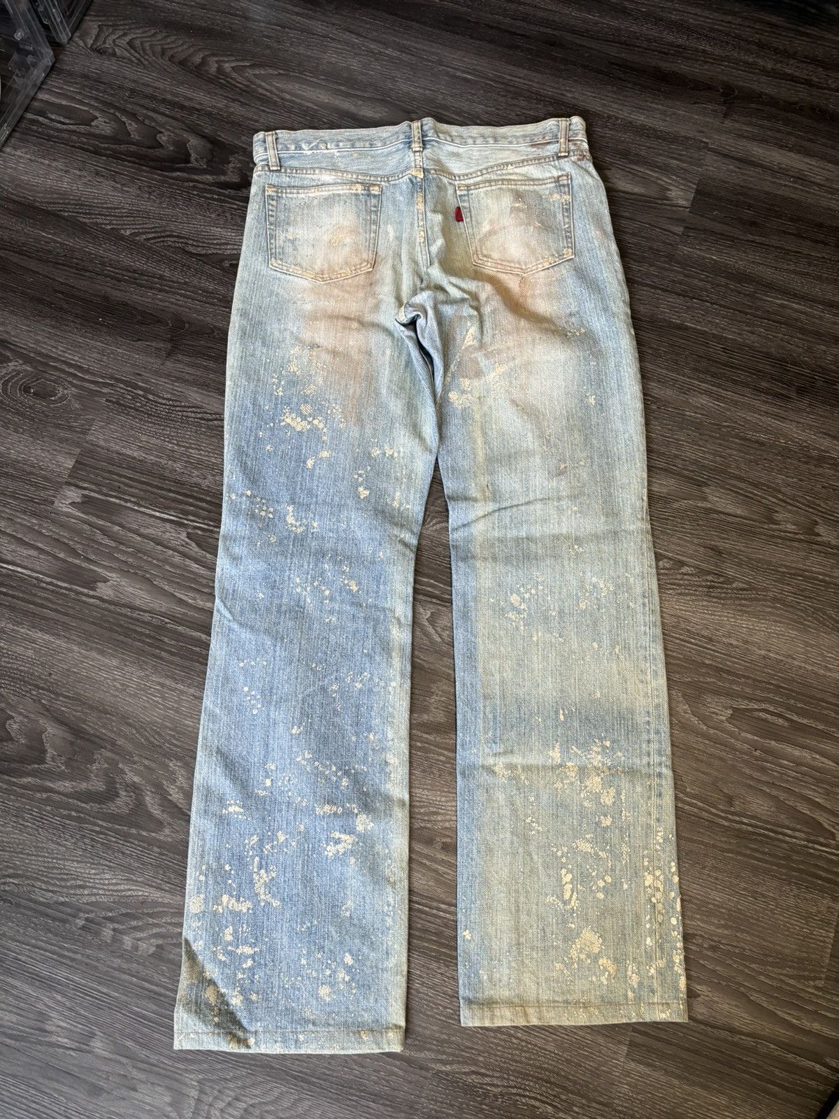 Yoshiyuki Konishi Gold Painted Denim Size US 32 / EU 48 - 9 Thumbnail