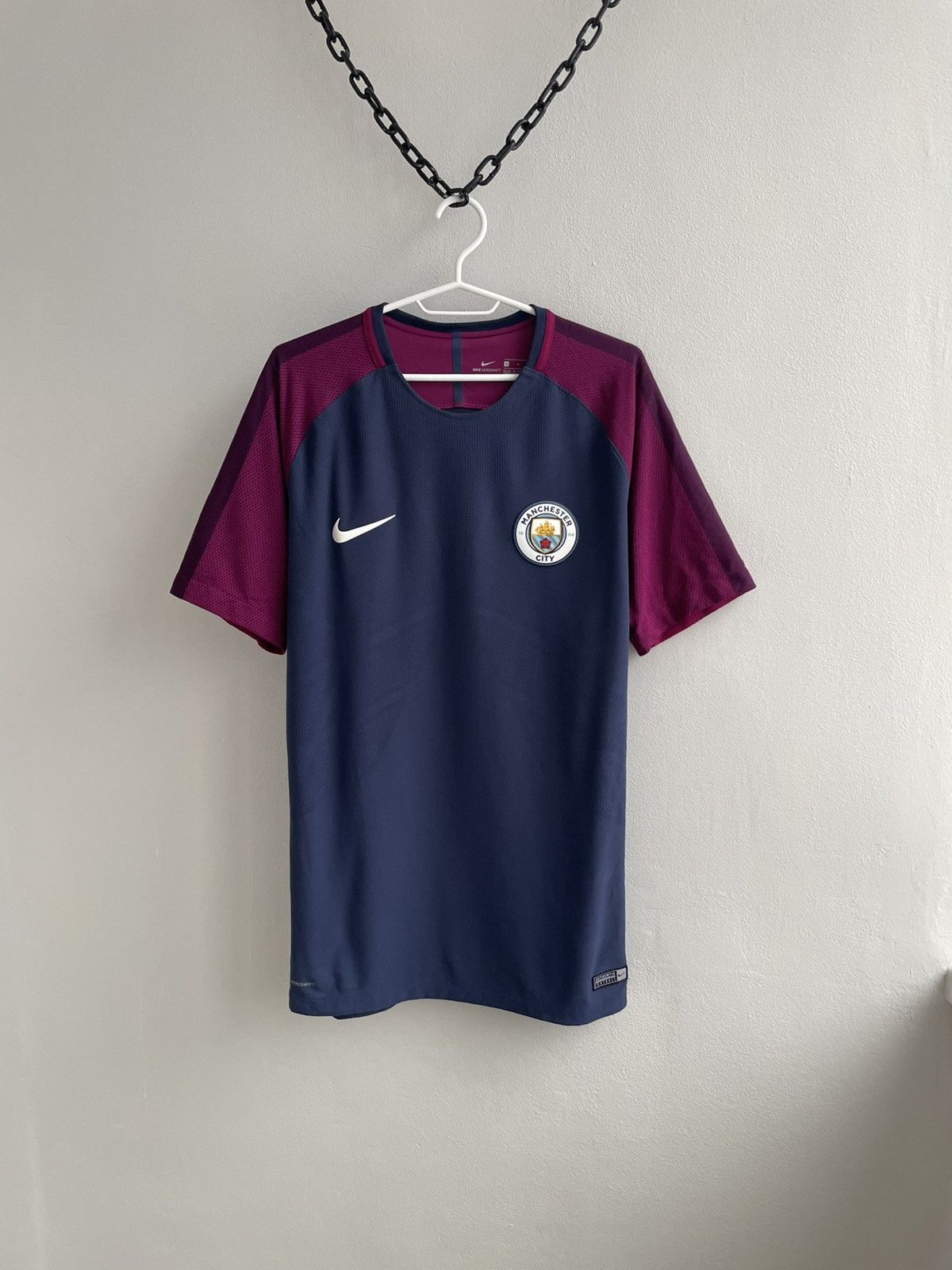 Nike MANCHESTER CITY PLAYER ISSUE 2017 2018 SHIRT JERSEY AEROSWIF Size US L / EU 52-54 / 3 - 1 Thumbnail