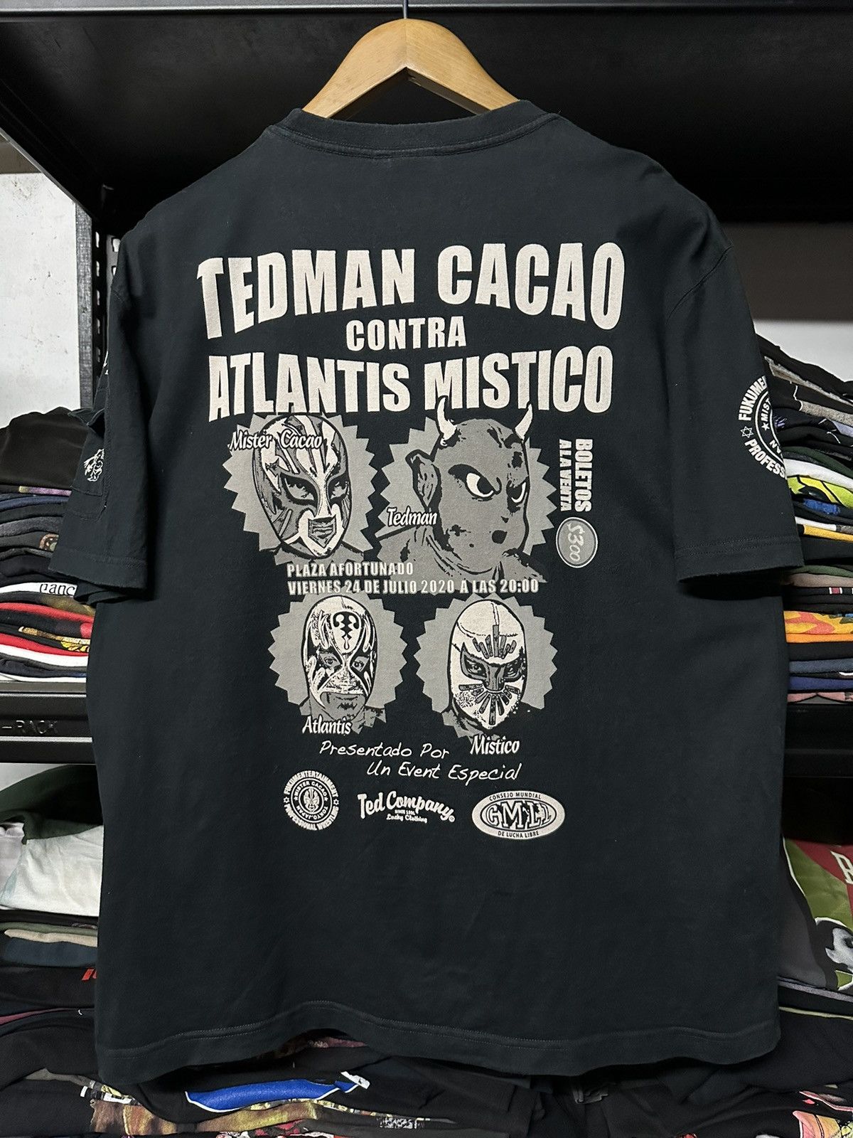 Tedman × WWE × WWF Tedman De Lucha Libre Wrestling Faded Tee Size US L / EU 52-54 / 3 - 1 Thumbnail