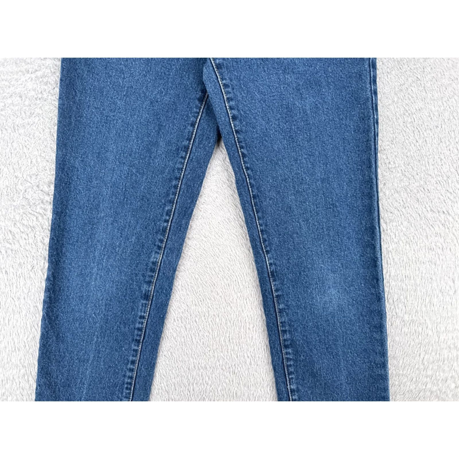 Denime J Galt Jeans Womens Blue Denim Straight Button Fly Mid Rise 23x25 - 23 Regular Cotton Blend 5-Pocket Knit Comfort Stretch Womens Jeans Size 40" / US 18 - 3 Thumbnail