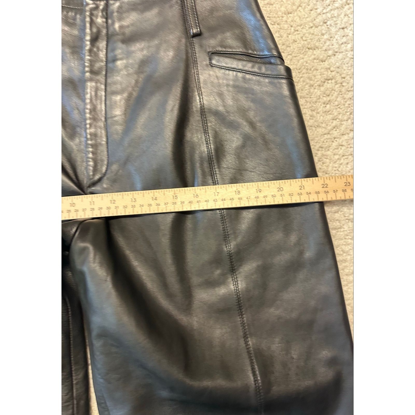 Other Vintage Womens Leather Baggie Pants Size 14 Size 36" / US 14 / IT 50 - 3 Thumbnail