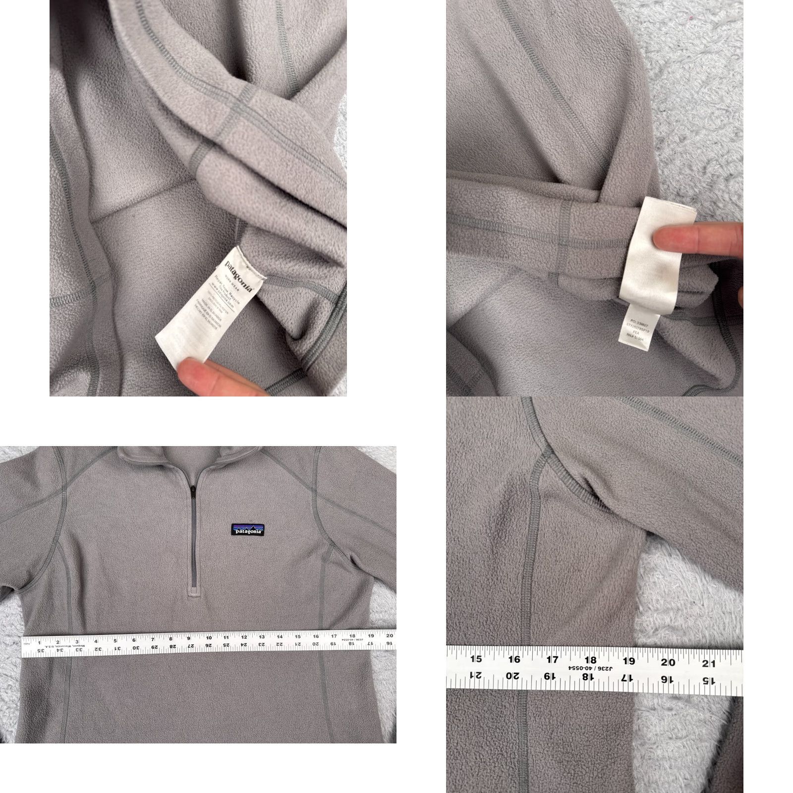 Patagonia Patagonia Jacket Womens Large Gray 1/4 Zip Fleece Polyester Long Sleeve $ Size L / US 10 / IT 46 - 8 Thumbnail