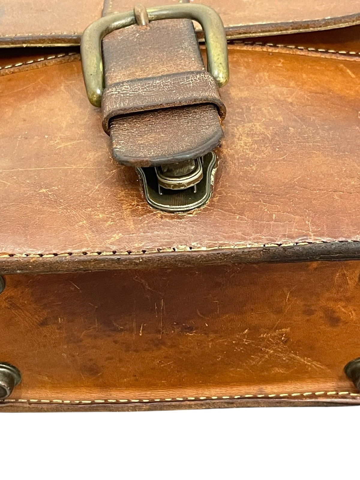 Genuine Leather Full Leather Beauty Patina Vtg Herz Japan Satchel Bag 5🟩 Size ONE SIZE - 8 Thumbnail