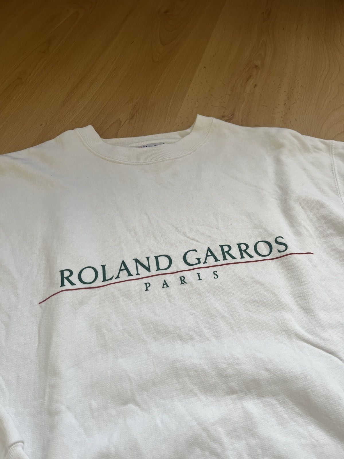 Hanes Roland Garros x Hanes white vintage sweatshirt Size US L / EU 52-54 / 3 - 2 Thumbnail